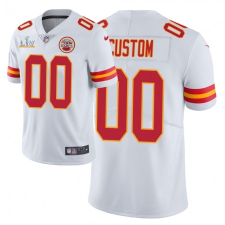 Miesten Kansas City Chiefs NFL Pelipaita Custom Nike Valkoinen 2021 Super Bowl LV